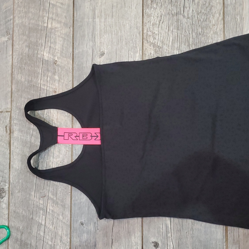 RBX Active Twisted Back Drapey Tank Top in Black size S